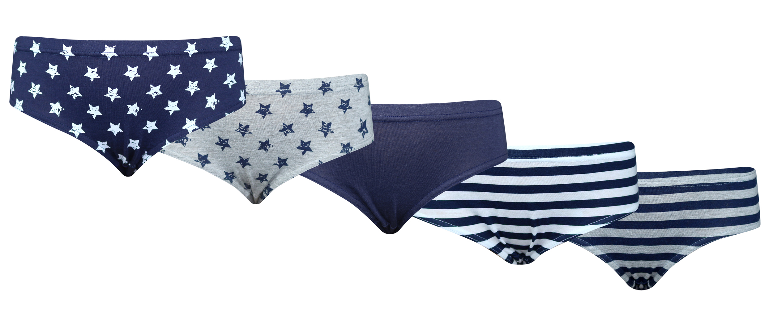 Kids Boys 5 Pairs Pack 100 Cotton Striped Briefs Childrens Underpants